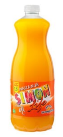 Refresco Naranja Simon Life Zumo refrigerado 1.5L*6